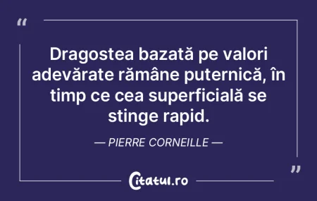 Dragostea bazată pe valori adevărate r...