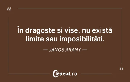 În dragoste și vise, nu există limite...