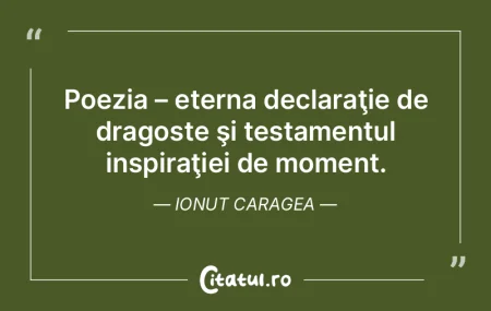 Poezia – eterna declaraţie de dragost...