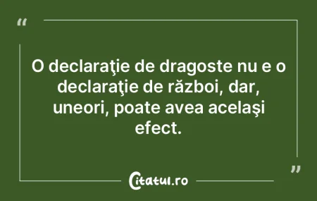O declaraţie de dragoste nu e o declara...