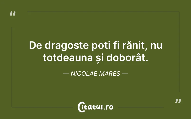Citat Nicolae Mares - citate dragoste