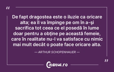 De fapt dragostea este o iluzie ca orica...