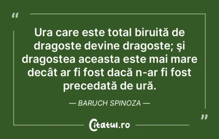 Ura care este total biruită de dragoste...