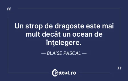 Un strop de dragoste este mai mult decâ...