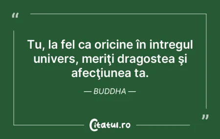 Tu, la fel ca oricine în intregul unive...