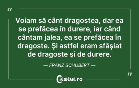 Voiam să cânt dragostea, dar ea se pre...