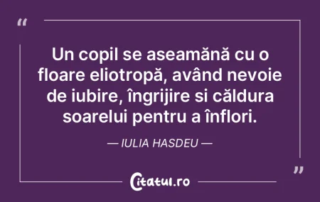 Un copil se aseamănă cu o floare eliot...