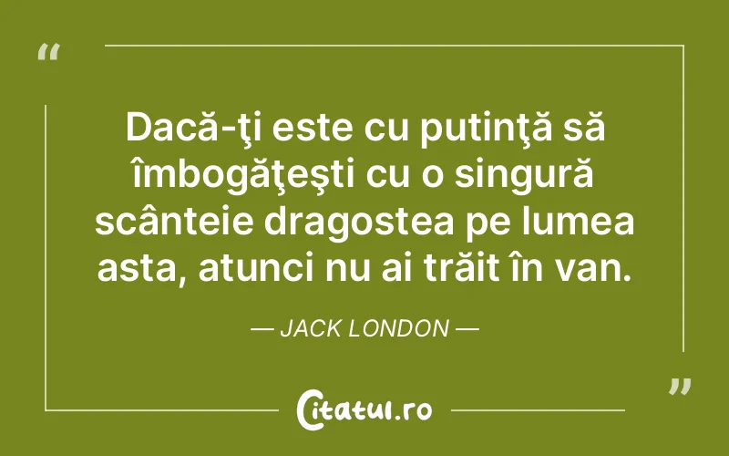 Citat Jack London - citate dragoste