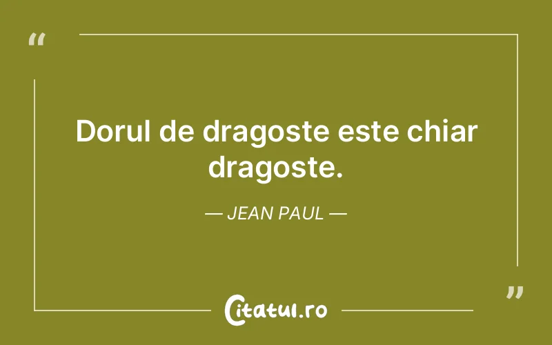 Citat Jean Paul - citate dragoste
