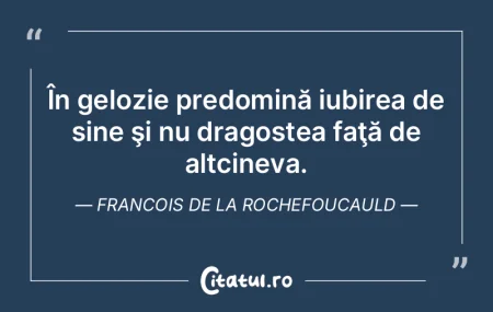 În gelozie predomină iubirea de sine �...