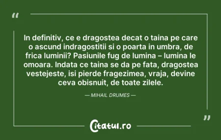 In definitiv, ce e dragostea decat o tai...