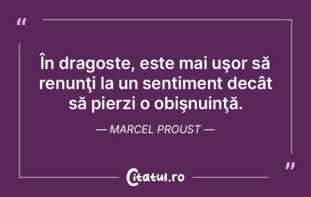 În dragoste, este mai uşor să renunţ...