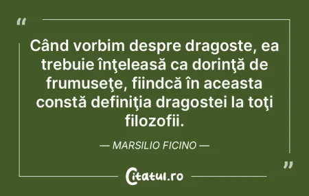 Când vorbim despre dragoste, ea trebuie...