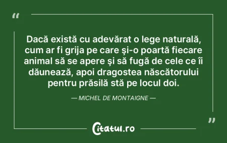 Dacă există cu adevărat o lege natura...