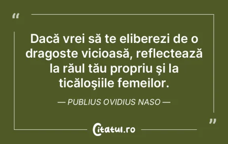 Dacă vrei să te eliberezi de o dragost...
