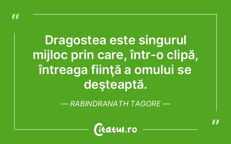 Citat Rabindranath Tagore - citate dragoste
