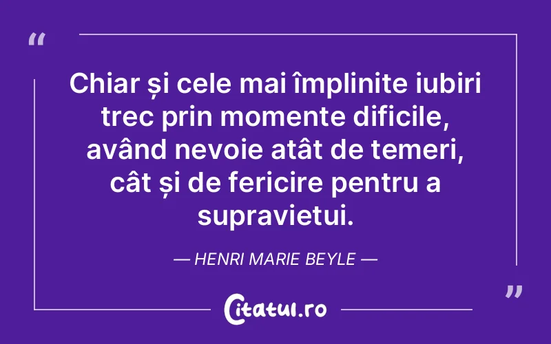 Citat Henri Marie Beyle - citate dragoste