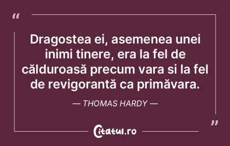 Dragostea ei, asemenea unei inimi tinere...