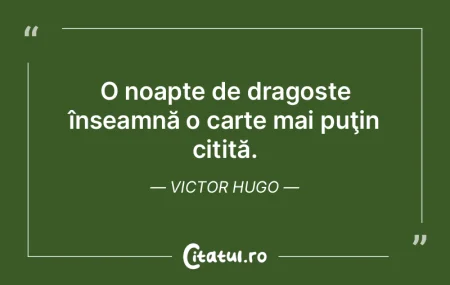 O noapte de dragoste înseamnă o carte ...