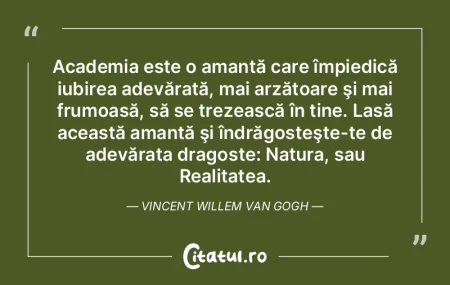 Academia este o amantă care împiedică...