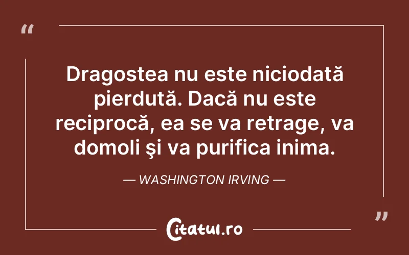 Citat Washington Irving - citate dragoste