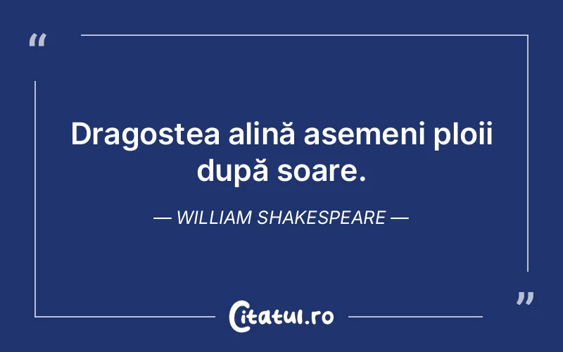 Citat William Shakespeare - citate dragoste