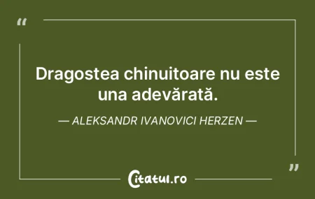 Dragostea chinuitoare nu este una adevă...