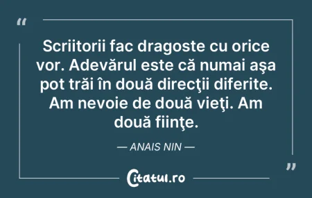 Scriitorii fac dragoste cu orice vor. Ad...