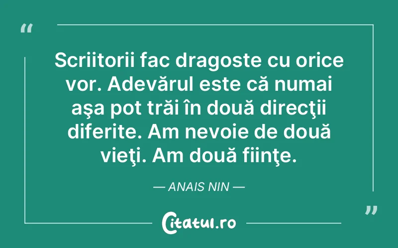 Citat Anais Nin - citate dragoste