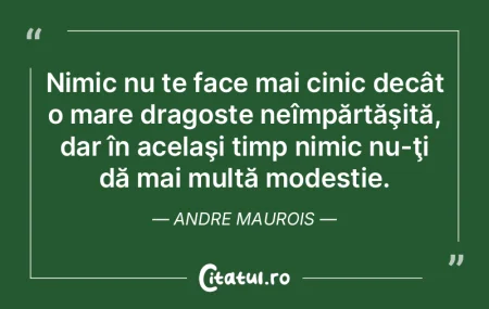 Nimic nu te face mai cinic decât o mare...