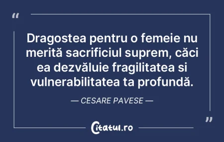 Dragostea pentru o femeie nu merită sac...