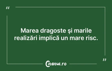 Marea dragoste şi marile realizări imp...