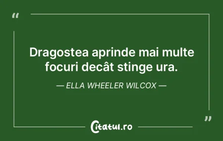 Dragostea aprinde mai multe focuri decâ...