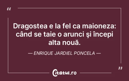 Dragostea e la fel ca maioneza: când se...
