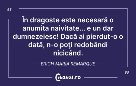 În dragoste este necesară o anumita na...