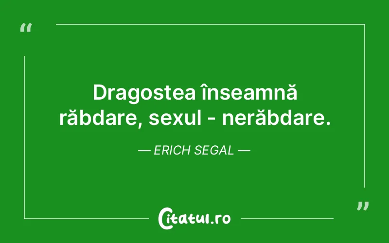 Citat Erich Segal - citate dragoste