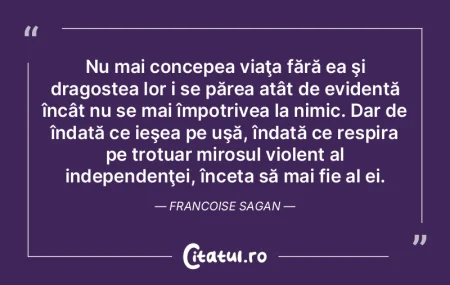 Nu mai concepea viaţa fără ea şi dra...