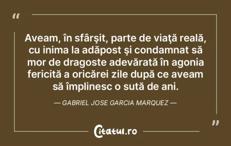 Aveam, în sfârşit, parte de viaţă r...