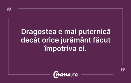 Dragostea e mai puternică decât orice ...