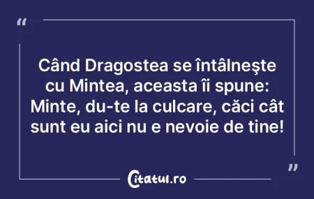 Când Dragostea se întâlneşte cu Mint...