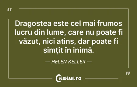 Dragostea este cel mai frumos lucru din ...