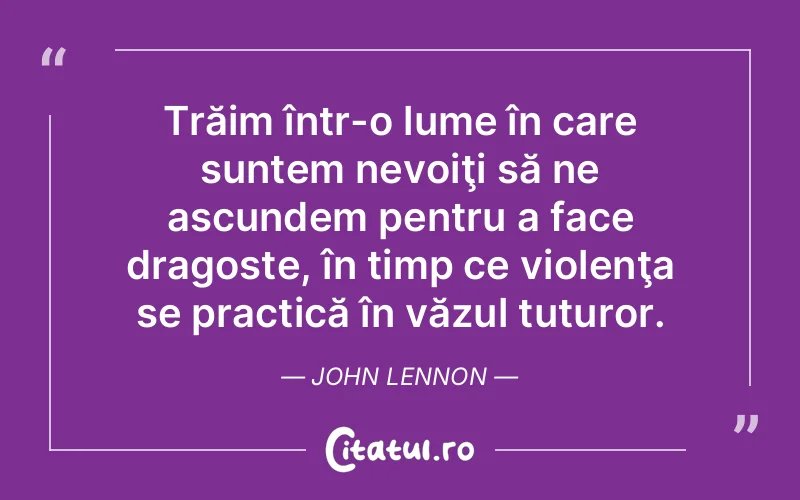 Citat John Lennon - citate dragoste