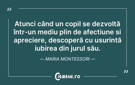 Atunci când un copil se dezvoltă într...