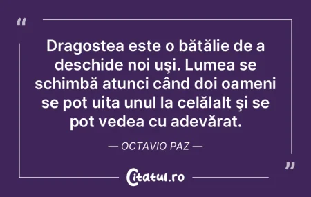 Dragostea este o bătălie de a deschide...