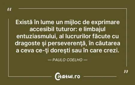 Există în lume un mijloc de exprimare ...