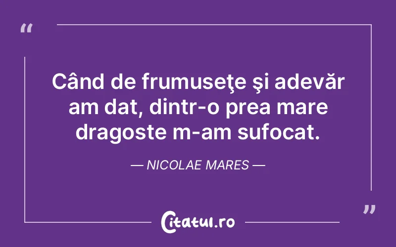 Citat Nicolae Mares - citate dragoste
