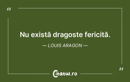 Nu există dragoste fericită. Louis Ara...