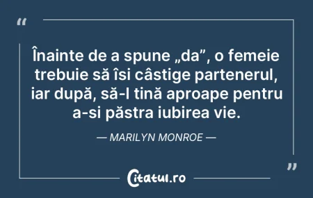 Înainte de a spune „da”, o femeie t...