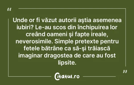 Unde or fi văzut autorii aştia asemene...