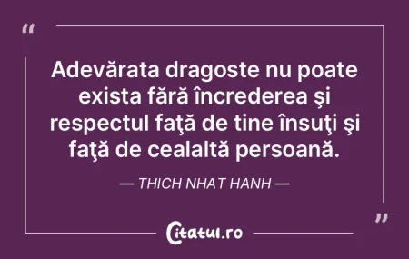 Adevărata dragoste nu poate exista făr...